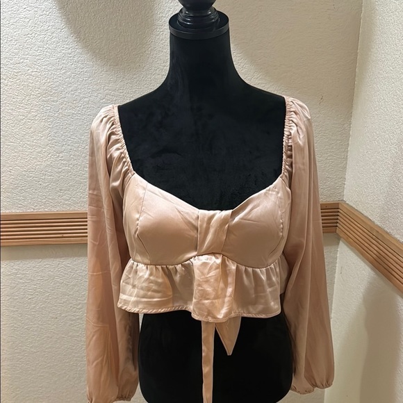 Rabbit Hole Blush Pink  XL Women's Crop Top! - Picture 2 of 5